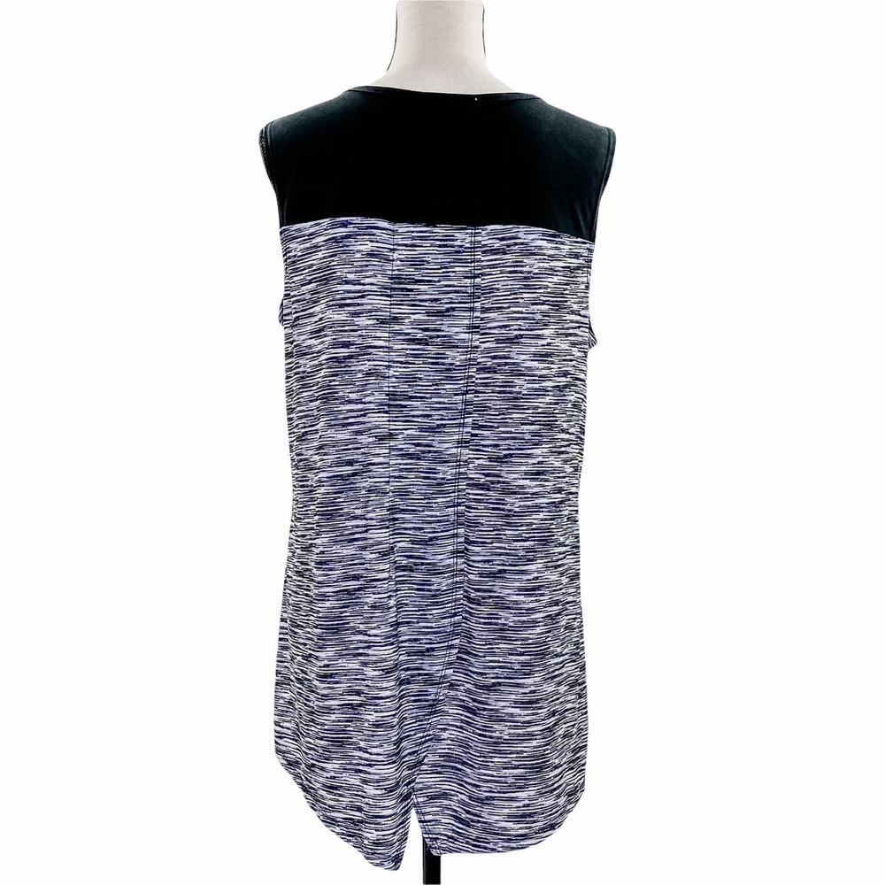 VINTAGE Suzie Black White Heathered Sleeveless Top - Picture 2 of 11